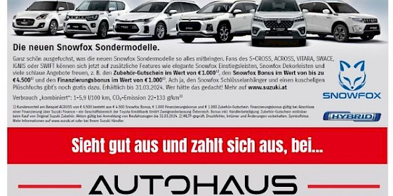 Suzuki SNOWFOX Aktionsverlängerung